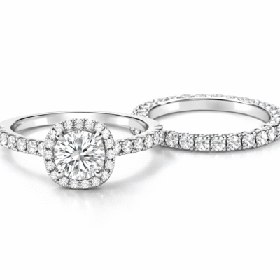 Moisanito žiedų rinkinys Eternity