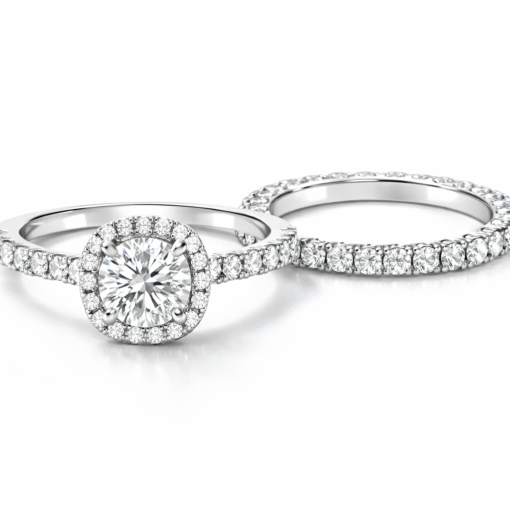 Moisanito žiedų rinkinys Eternity